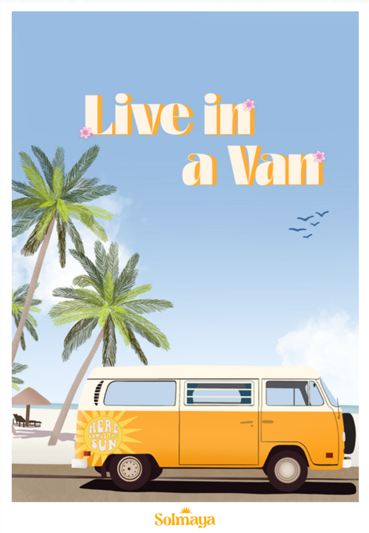 Affiche "Live in a van"