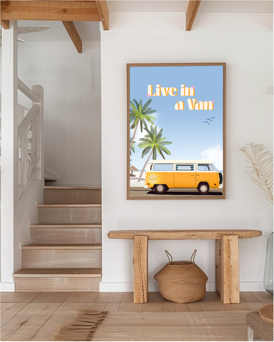 Affiche "Live in a van"