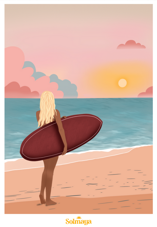 Affiche "Sunset Surfer"