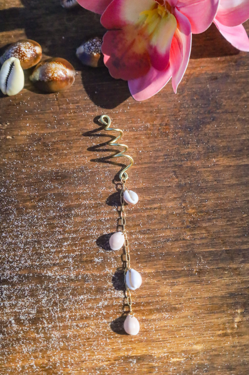 Spirale pour cheveux "Grains de café"